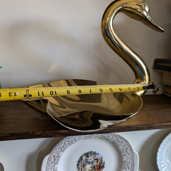Very Large Brass Swan Bowl Duck Vintage Big Rare Mid Century Modern MCM Planter - Picture 11 of 11